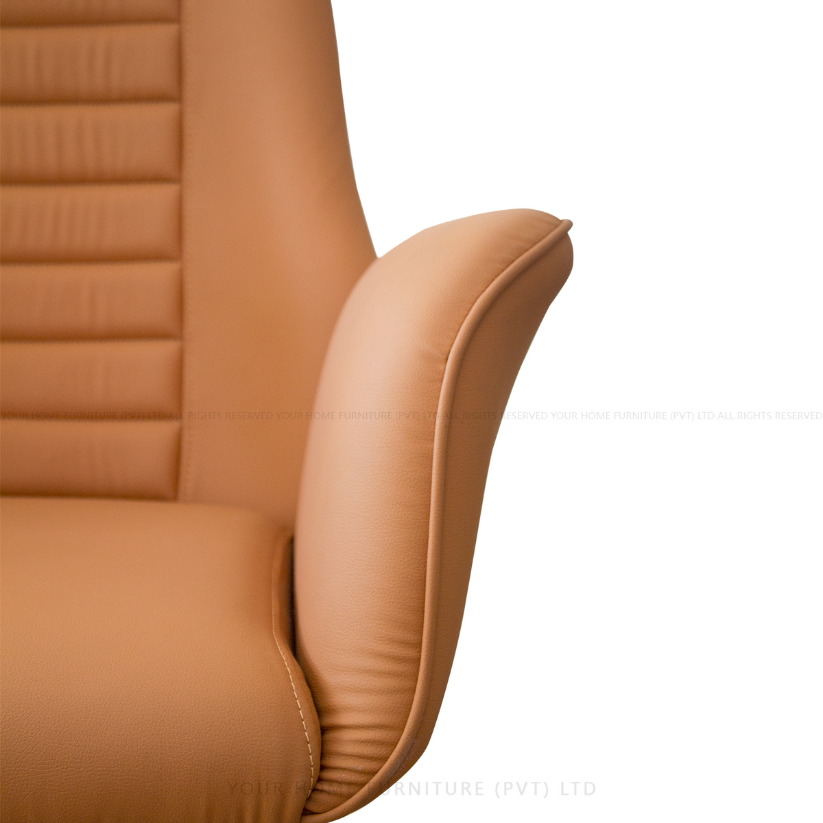 Luxora High Back Ribbed Chair Orange Luxury Office Chairs YOUR