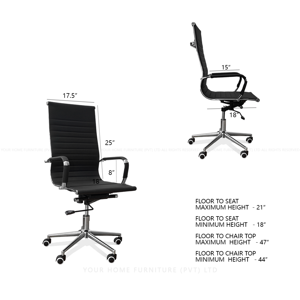 Plastic Ribbed Task Chair JC03 Ribbed High Back Task Chair | Best Furniture Outlet in Colombo ...