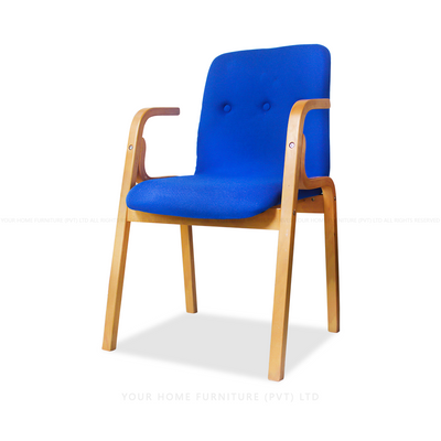 wooden framed conference room chairs